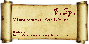 Visnyovszky Szilárd névjegykártya